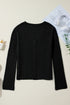 Lightweight Ribbed Knit Button Front V Neck Cardigan